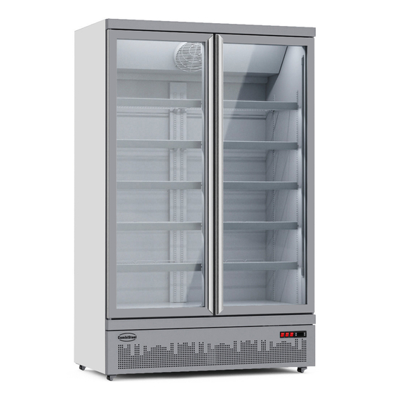 CombiSteel Tiefkühlschrank 2 Glastüren Jde-1000f