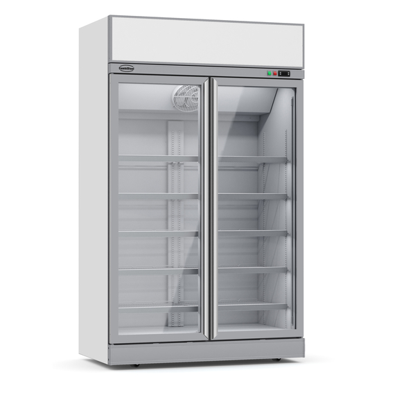 CombiSteel Kühlschrank 2 Glastüren Ins-1000r