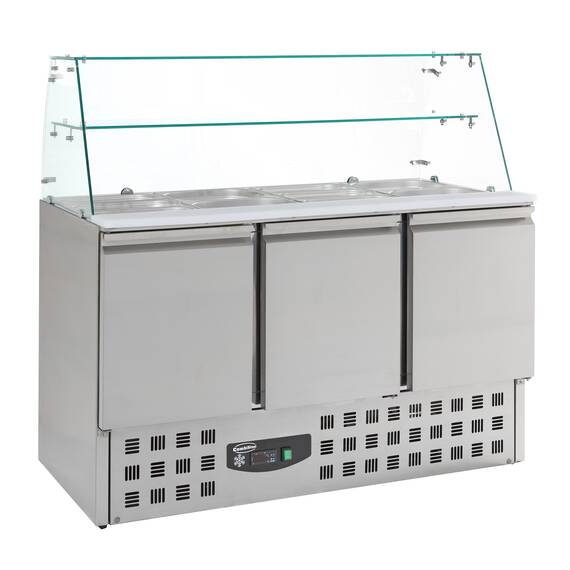 CombiSteel Gekühlte Saladette Mit Glas 3 Türen