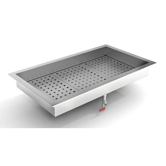 CombiSteel Gemahlenes Eis Behälter Einbau 3/1gn