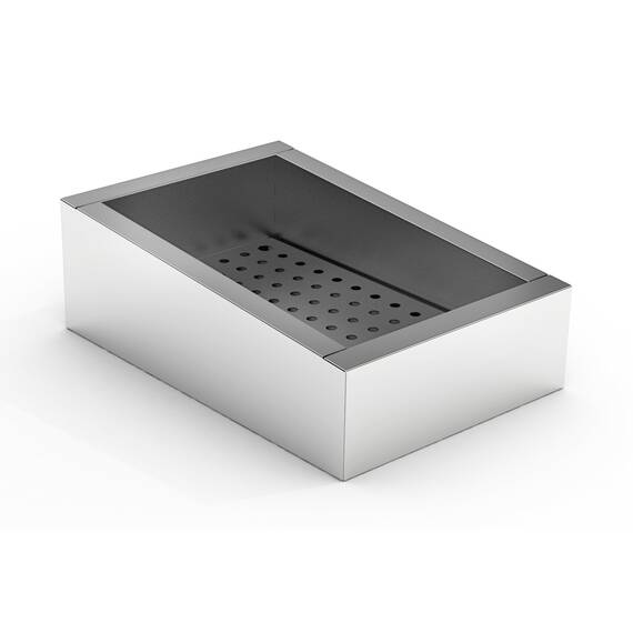 CombiSteel Gemahlenes Eis Behälter Schief 1/1 Gn Aisi 304  Wasserhahn An Der Bedienung Seite