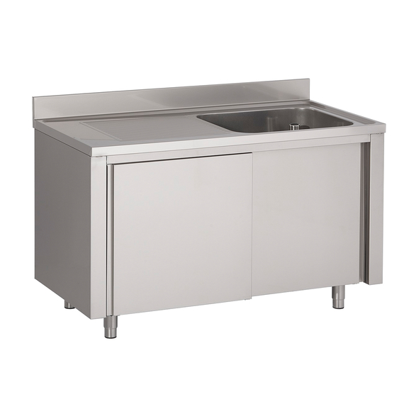 CombiSteel 700 Spültisch Schiebetüren 1 Links