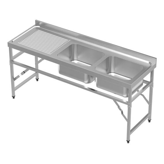 CombiSteel 600 Zusammenklappbare Spültisch 1800 2r