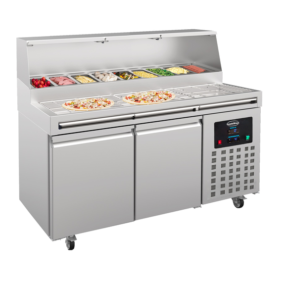 CombiSteel Pizzatisch 2 Türen 9x 1/3gn Behälter