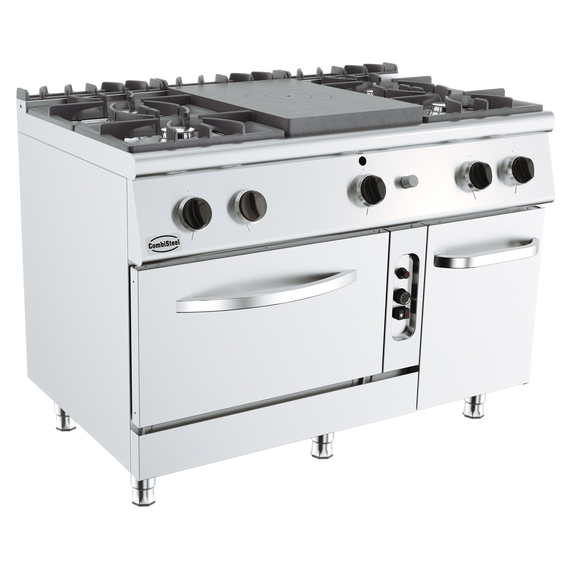 CombiSteel Base 700 Glühplattenherd 4 Br. Gasbackofen
