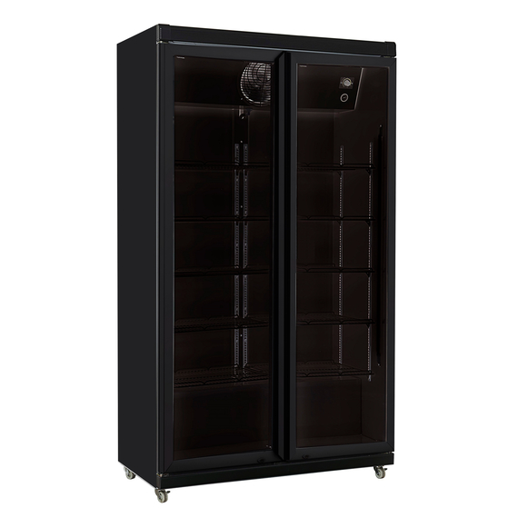 CombiSteel Kühlschrank 2 Glastüren Avl-785r Bl