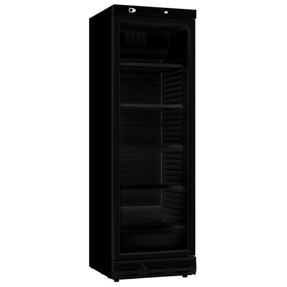 CombiSteel Kühlschrank 1 Glastür 382l Schwarz Keine Canopy