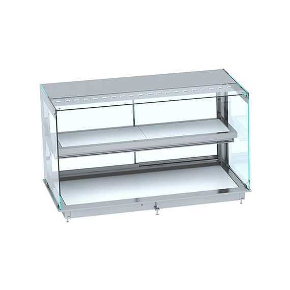 CombiSteel Einbauwärmevitrine Keramik Eckig - Weiß 3/1