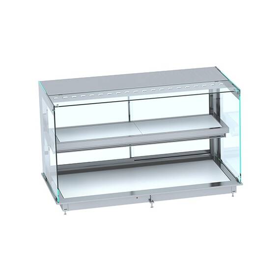 CombiSteel Einbauwärmevitrine Keramik Eckig - Weiß 5/1