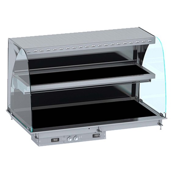 CombiSteel Einbau Wandmodell Wärmevitrine Keramik Rund - Schwarz 5/1