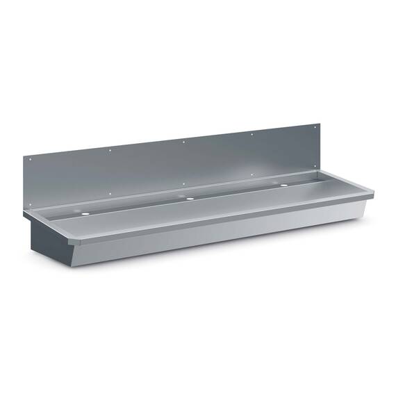 CombiSteel Edelstahl Waschbecken Doppelt 1200x425x165mm