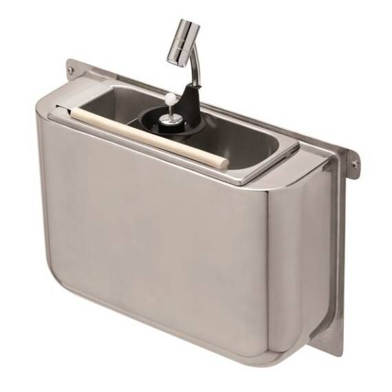 CombiSteel Spülbecke für Eislöffel Mit Eislöffeldusche 410x120x270  Mit Wasserablaufloch, Wasseranschluss Und Überlaufrohr