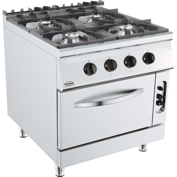CombiSteel Base 900 Gasherd 4 Br. Mit Gasbackofen