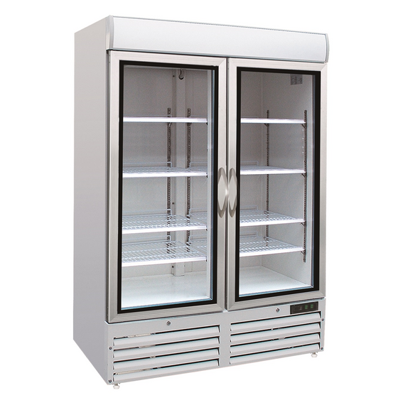 CombiSteel Tiefkühlschrank 2 Glastüren