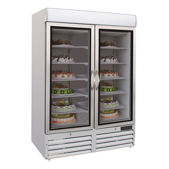 CombiSteel Tiefkühlschrank 2 Glastüren
