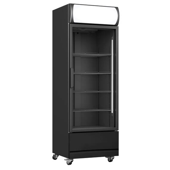 CombiSteel Koelkast Glasdeur Zwart