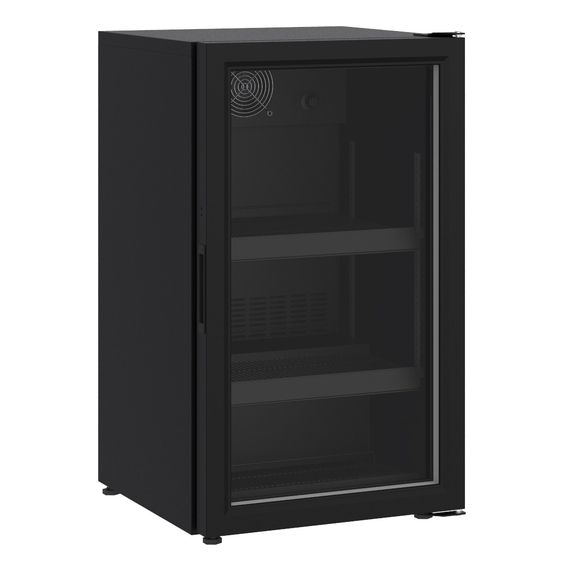CombiSteel Kühlschrank Tischmodel Glastür 136l Schwarz