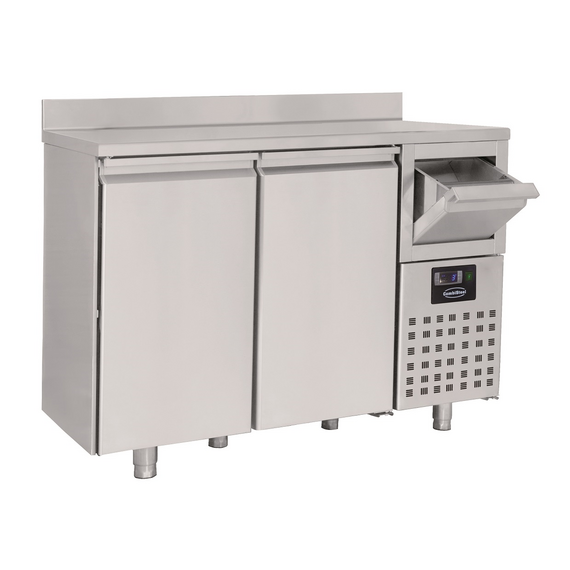 CombiSteel 600 Kühltisch 2 Türen  Mit Schublade für Kaffee