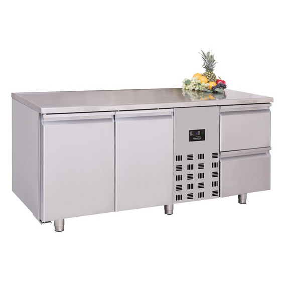CombiSteel 700 Kühltisch 2 Türen Und 2 Schubladen Monoblock