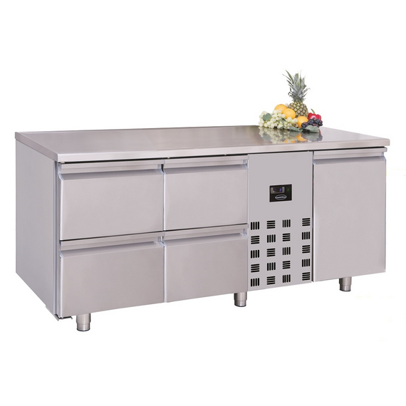 CombiSteel 700 Kühltisch 1 Tür Und 4 Schubladen Monoblock