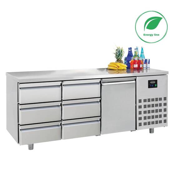 CombiSteel 700 Kühltisch 1 Tür 6 Schubladen