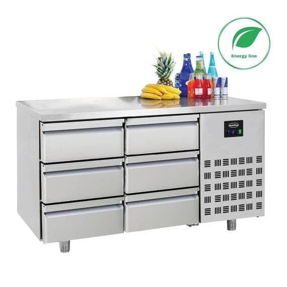 CombiSteel 700 Kühltisch 6 Schubladen