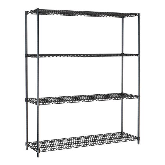 CombiSteel Wandbretter 4 Levels 1500 Schwarz Selbstmontage