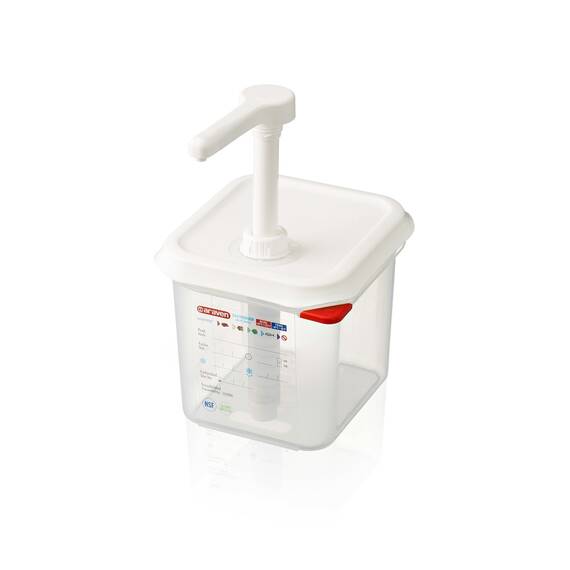 Pumpspender GN 1/6 aus Polypropylen, Inhalt 2,6 L