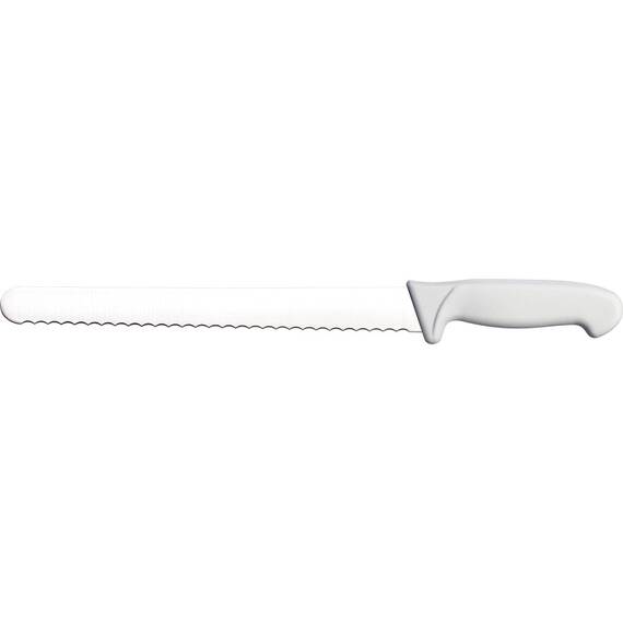 Brotmesser Premium, HACCP, Griff weiß, Edelstahlklinge 30 cm