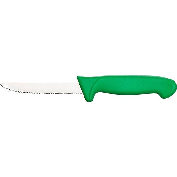 Gemüsemesser Premium, HACCP, Griff grün, Edelstahlklinge 10 cm