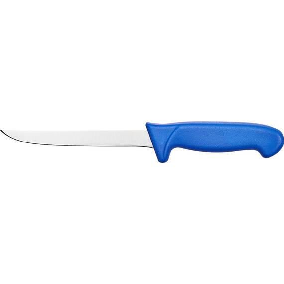 Ausbeinmesser Premium, HACCP, Griff blau, schlanke & gerade Edelstahlklinge 15 cm