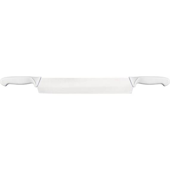 Käsemesser mit zwei Griffen Premium, HACCP, Griff weiß, Edelstahlklinge 36 cm