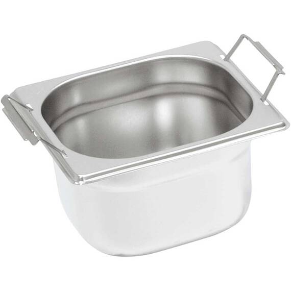 Stalgast Edelstahl Gastronormbehälter Serie STANDARD, GN 1/6 (200mm), mit Fallgriffen