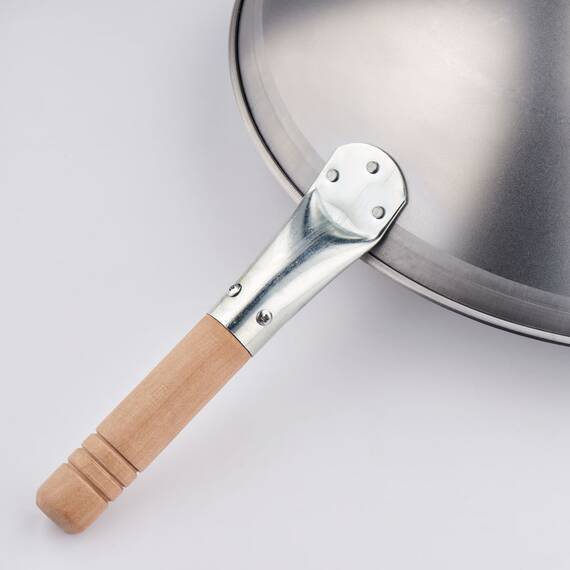 Stalgast Wok aus gebürstetem Edelstahl, Ø 40 cm