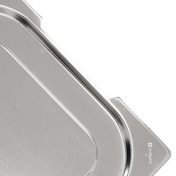 Stalgast Edelstahl GN-Deckel mit Aussparungen für Fallgriffe, Serie STANDARD, GN 1/4