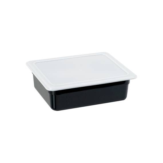 Stalgast Gastronormbehälter, Serie STANDARD, Polycarbonat, schwarz, GN 1/2 (100 mm)
