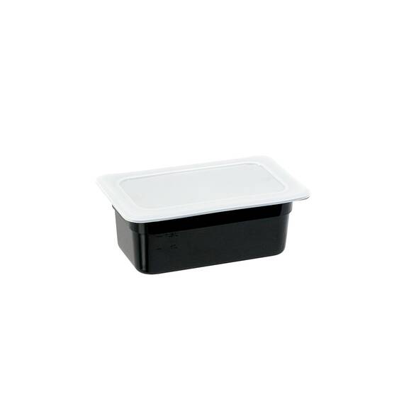 Stalgast Gastronormbehälter, Serie STANDARD, Polycarbonat, schwarz, GN 1/4 (100 mm)