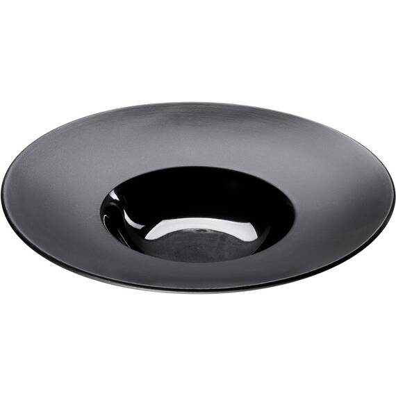 Stalgast schwarzer Porzellan Suppenteller aus der Serie Gourmet Kontrast Ø 305 mm