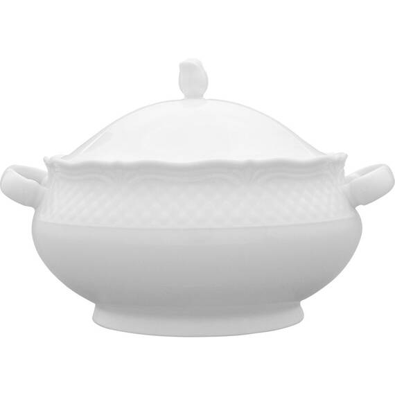 Terrine von Lubiana, Porzellan, weiß, Serie Aphrodite, 3 Liter