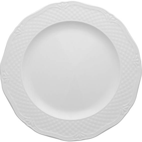 6 Dessertteller von Lubiana, Porzellan, weiß, Serie Aphrodite, Ø 190 mm