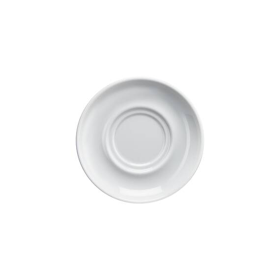 12 Untertassen für Henkelbecher von Lubiana, Porzellan, weiß, Serie Kaszub/Hel  Ø 145 mm