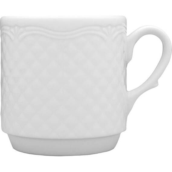 6 Trinkbecher von Lubiana, Porzellan, weiß, Serie Aphrodite