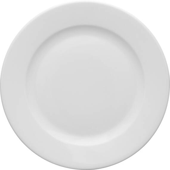 6 große Speiseteller von Lubiana, Porzellan, weiß, Serie Kaszub/Hel, Ø 265 mm