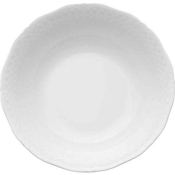 6 große Servierschüsseln von Lubiana, Porzellan, weiß, Serie Aphrodite, Ø 230 mm