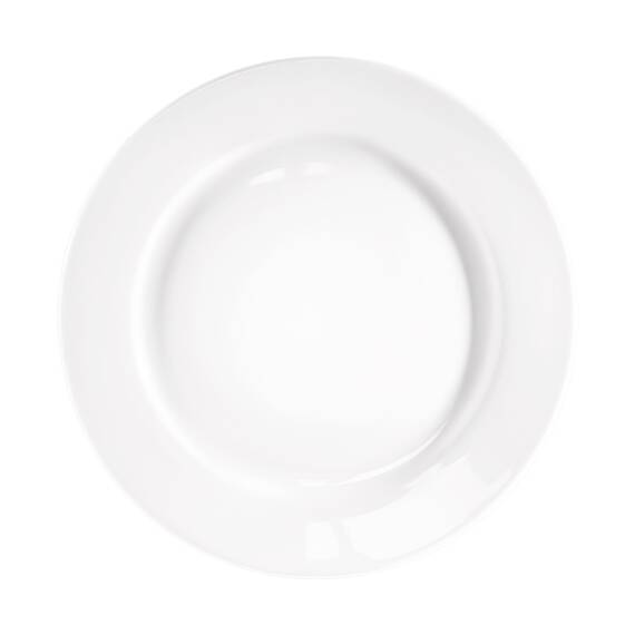 Stalgast 4 flache Teller, reinweißes Hotelporzellan, Serie Isabell, Ø 260 mm
