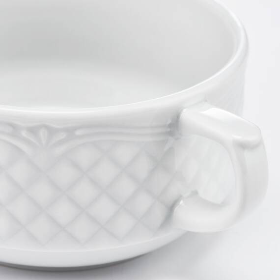 6 kleine Kaffeetassen von Lubiana, Porzellan, weiß, Serie Aphrodite 0,10 Liter