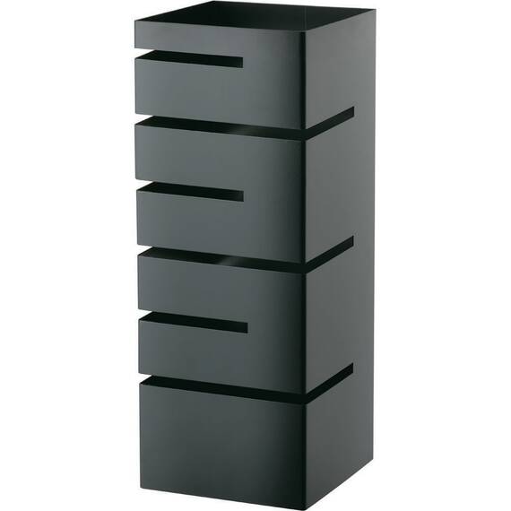 Buffet-Ständer niedrig, Einschübe winklig, 150x150x355 mm (BxTxH), schwarz