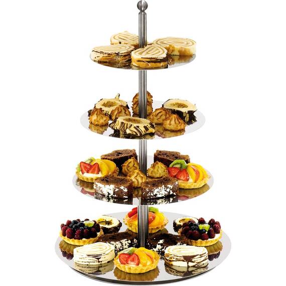 Spiegel-Etagere, 4-stufig, Höhe 60 cm