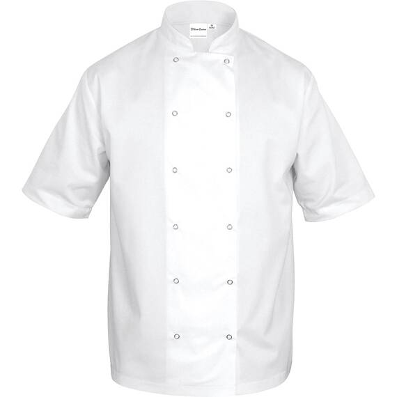 Nino Cucino Kochjacke, Modell „Chef“, Kurzarm, weiß, Gr. L