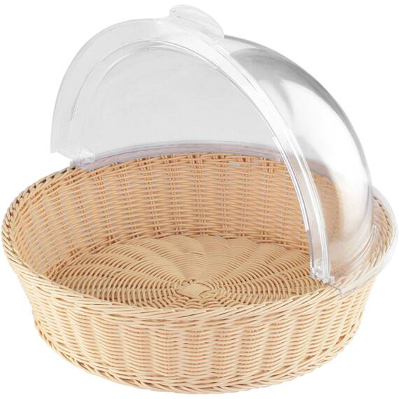 Brotkorb mit Roll-Top Deckel, rund